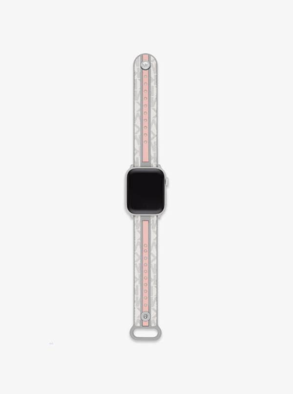 Damske Smart Hodinky Michael Kors Logo Stripe Strap For Apple® Siva - Hodinky Michael Kors Slevy | MNXDI-2895